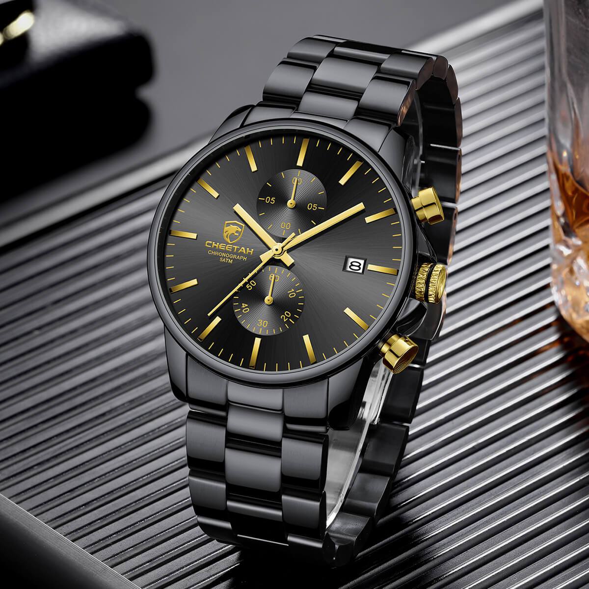 Black and gold watch hotsell